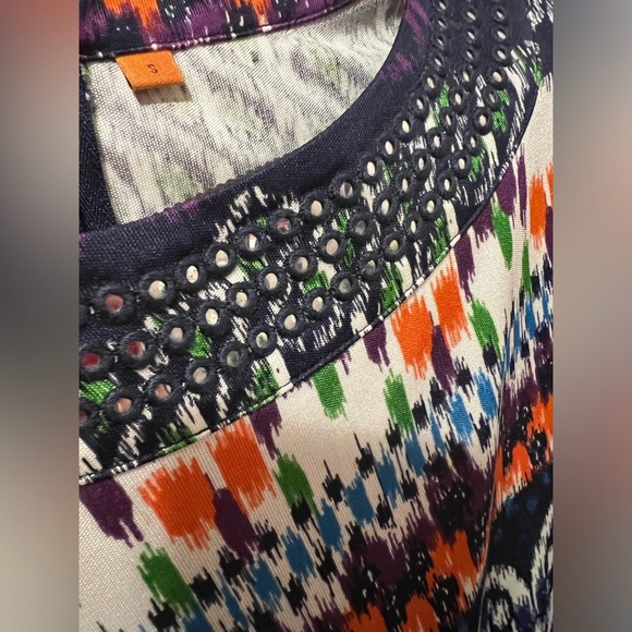 TORY BURCH • MULTICOLOR STRIPE SHIFT DRESS - Picture 4 of 7